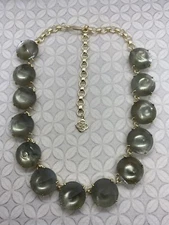 Kendra Scott Jolie Statement Necklace Gray Illusion Gold Tone