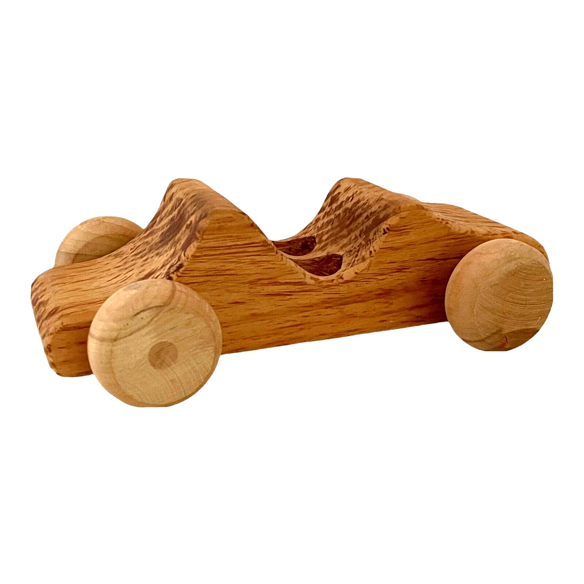 Vermont Wooden Toys Race Car Handmade Natural Wood 8
