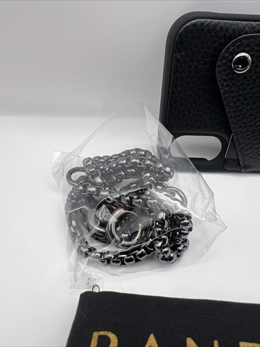 Bandolier Ryder Chain Leather Case iPhone X/Xs Black/Pewter Chain Strap NEW 96 - Picture 4 of 8