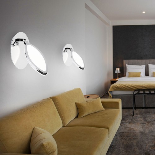 Lampada Da Parete Design LED Regolabile In Cromo Spot Mobile WOFI - Foto 8 di 11
