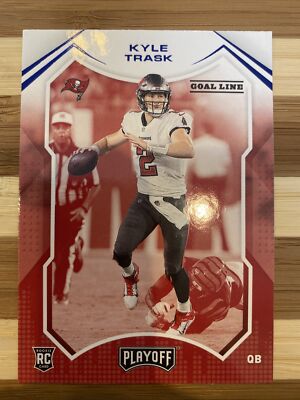  2021 Panini Playoff Football Kyle Trask Goal Line Blue Parallel RC Bucs