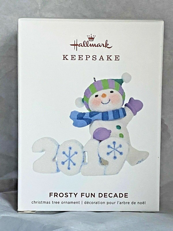 HALLMARK 2019 Snowman Ornament FROSTY FUN DECADE NEW Year Dated 2019