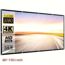 Portable Foldable Projector Screen 16:9 HD Outdoor Home Cinema Theater 3D Movie