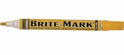Dykem #84004 Brite-Mark medium tip YELLOW industrial paint marker