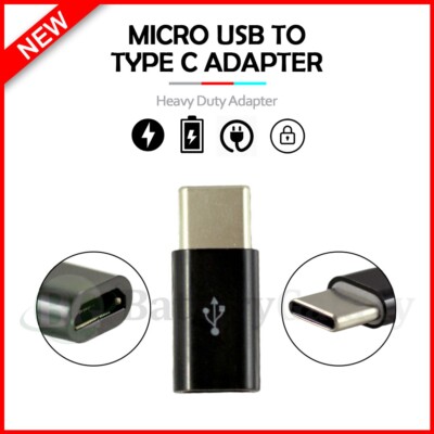 Micro USB Female to USB-C Type C Male Sync OTG Charge Data Transfer Cable Cord