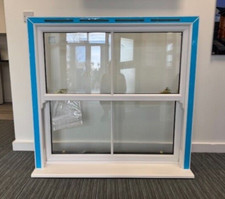 uPVC Sliding Sash Window  Made to Order MADE IN THE UK - 800x750mm Trickle Vents