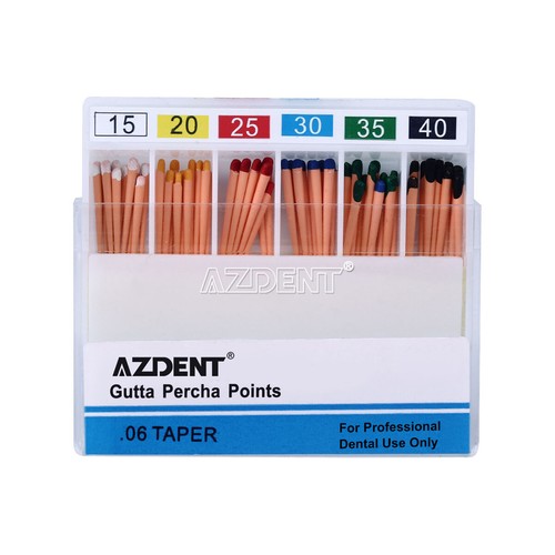 AZDENT Dental Endo Gutta Percha Points Root Canal Obturation GP0.04/.06 F1 F2 F3 - Picture 26 of 51