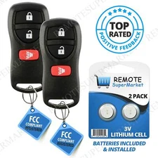 2 New Replacement Keyless Entry Remote Key Fob for Nissan Frontier Titan Xterra