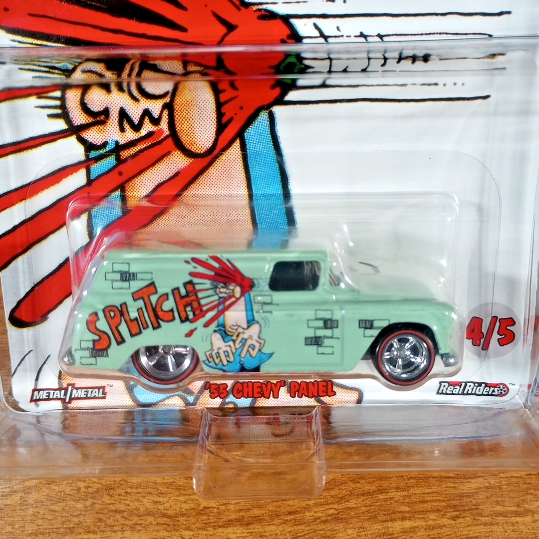 Hot Wheels MAD Magazine Splitch '55 Chevy Panel Real Riders