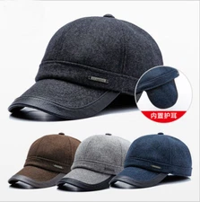 Sports Outdoor Baseball Cap Golf Snapback Sun Hat Helmet Winter Ear Protection