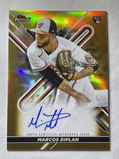 Marcos Diplan RC 2022 Topps Finest Gold Refractor /50 #FA-MD Rookie Card Auto RC