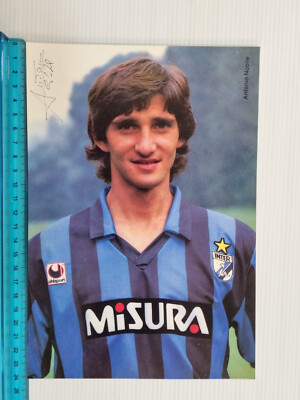 FOTO ANTONIO NOBILE INTER CON AUTOGRAFO STAMPATO FOTOGRAFIA CARTOLINA