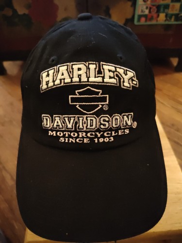 Harley-Davidson Unisex Hat - Black With White Lettering - EUC