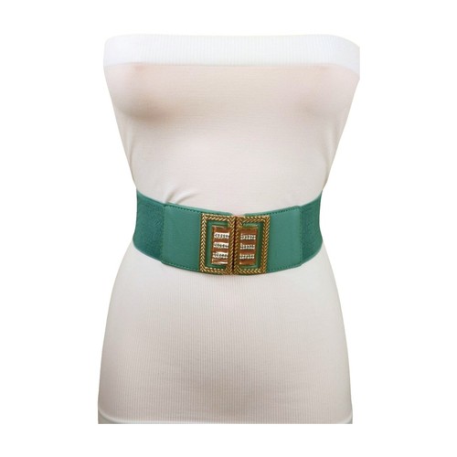 Vintage Beaded Stretch Belt Blue Green Southwestern Boho  display picture 1