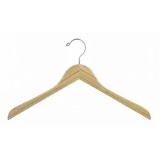 17" Light Bamboo Dress Hanger (pack of 25)