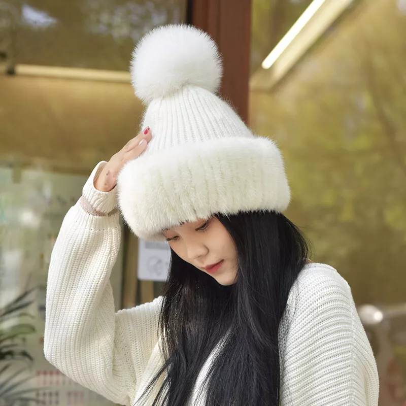 Fur headwear deals beanie
