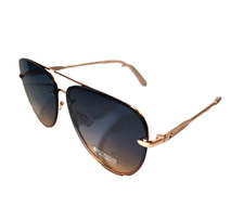 RocaWear Sunglasses Women Rose Gold Metal Gradient Lens Aviators NEW 57-14-140