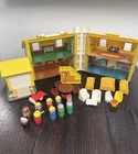 Vintage 1970s Fisher Price Little People Play Family House #952 People Furniture