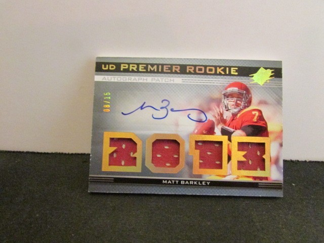 2013 SPx UD Premier Jersey /15 Matt Barkley #29 RPA Rookie Patch Auto RC