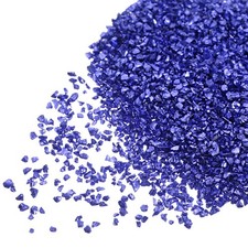 20g Crushed Glass Chips 1-3mm Irregular Glitter Glass Blue