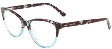New Calvin Klein CK-21519 454 Crystal Blue Tortoise Eyeglasses 53/16/145