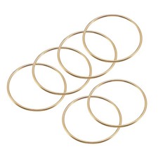 70mm 2.76" OD Metal O Ring Non-Welded Craft Hoops for DIY Gold Tone 10pcs