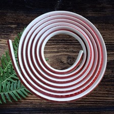 White Peel & Stick Trim Molding 158" w/Red Adhesive Backing – Flexible PVC Edge