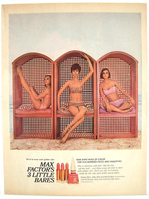Max Factor 3 little Bares Print ad