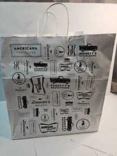 Borsa shopping A. Marshall ospitalità carta 9,75x14x15" nero bianco