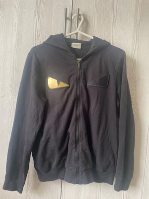 FENDI MONSTER EYES ZIP-UP HOODIE KINDER - SCHWARZ