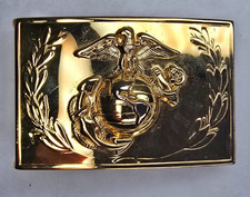Vintage US Marine Corps Dress Belt Buckle Brass EGA Military Uniform