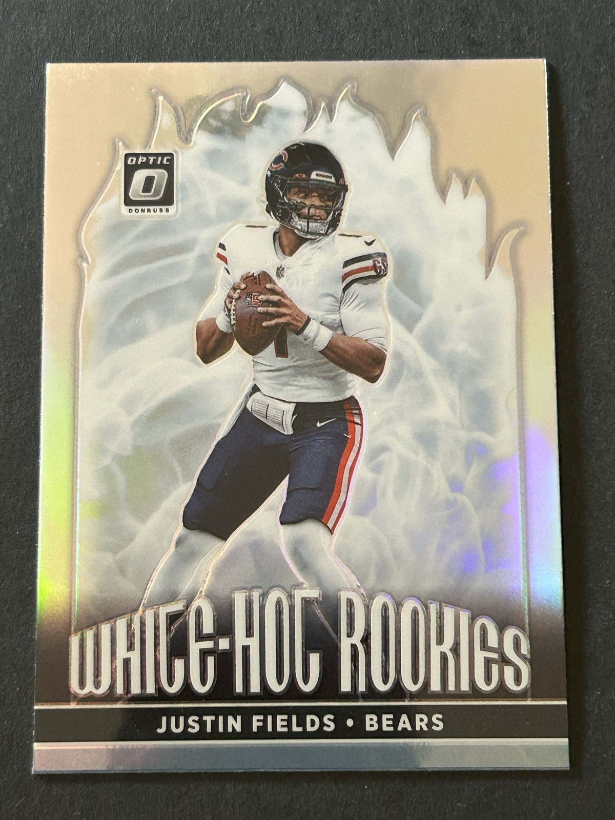 2021 Donruss Optic #WHR-2 Justin Fields White Hot Rookies Chicago Bears