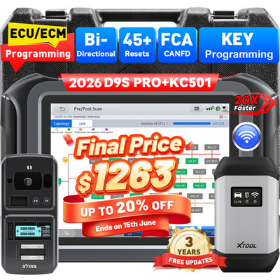 XTOOL D9S PRO +KC501 E.CU KEY Programming Topology Diagnostic Scanner 45+ Resets