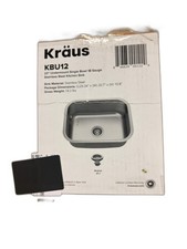 KRAUS Premier Stainless Steel 23" Rectangular Single Bowl Kitchen Sink