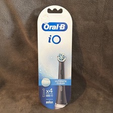 Oral-B iO Ultimate Clean Replacement Brush Heads - 4 Count - Black