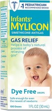 MYLICON Infants Gas Relief Drops for Infants and Babies, Dye Free Formula, 1 Flu