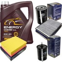 SCT Inspektionspaket 5L Mannol Energy Combi LL 5W-30 FüR Audi A6 1.8 T 2.0