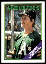 Carney Lansford 1988 Topps #292 Athletics MLB READ FREE SHIPPING AutographDen