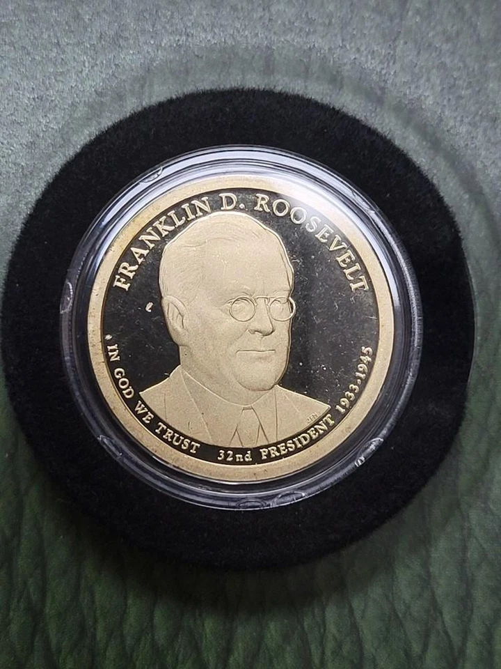 2014 ROOSEVELT Coin and Chronicles Set US Mint SILVER Medal Reverse PROOF $ Dime - Image 3 of 4