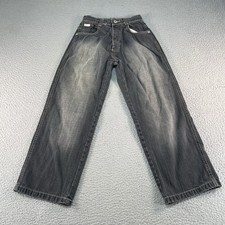 Y2K Southpole Jeans Youth Boys 10 Gray Baggy Straight Streetwear Rap Hip Hop