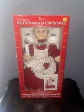 Telco 1990 Vintage Motion-ettes Christmas Mrs. Claus Figure NIB,  Works 19in