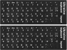 (2PCS) Ukrainian Keyboard Stickers Ukraine Letters