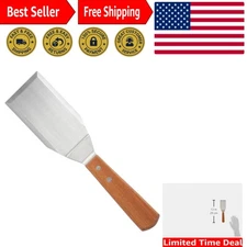 TN719 Hamburger Turner: 5" Stainless Steel Grill Spatula with Offset Handle
