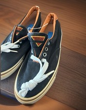 Keds Canvas Shoes Womens Black Low Top Coastal Preppy Retro Sz 6 Vintage Old Sto