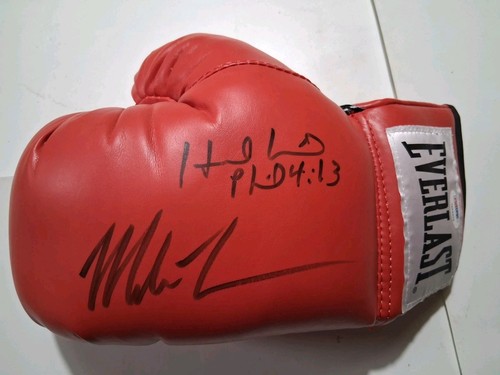 Mike Tyson Evander Holyfield Dual Signed Boxing Glove PSA