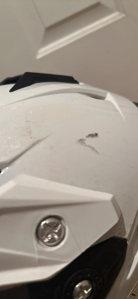 Casco de motocicleta AFX FX-41DS blanco perla liso TALLA MEDIANA Foto 4 de 4