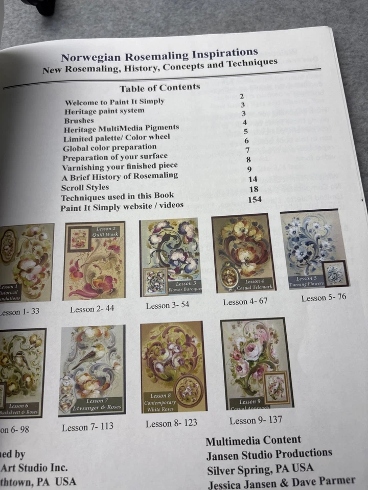 Norwegian Rosemaling Inspirations Vol. 1 Book & DVD Jansen Art Studio - Image 3 of 4