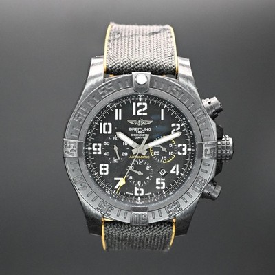 Breitling Avenger Hurricane 12H XB0170 50mm Black Dial Rubber Strap