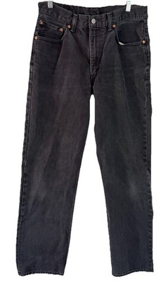 Levis 550 Jeans Mens 34x33 Dark Gray Relaxed Fit 100% Cotton