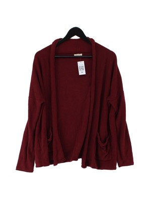 Etcetera Damen Strickjacke S rot 100% Baumwolle V-Ausschnitt Cardigan